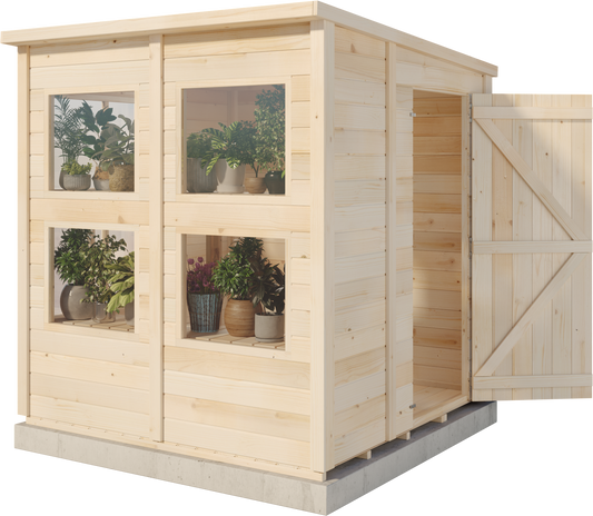 Storehaus Plantebod med pulttak 186 x 186 cm