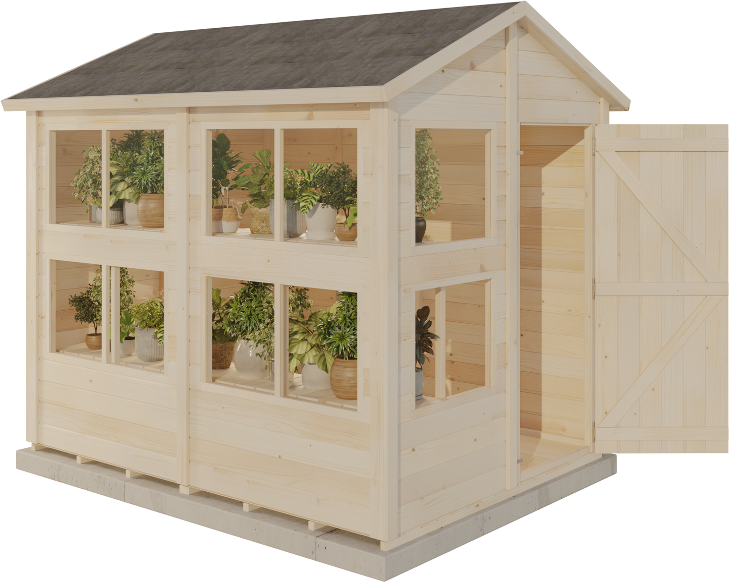 Storehaus Plantebod med saltak 246 x 186 cm  