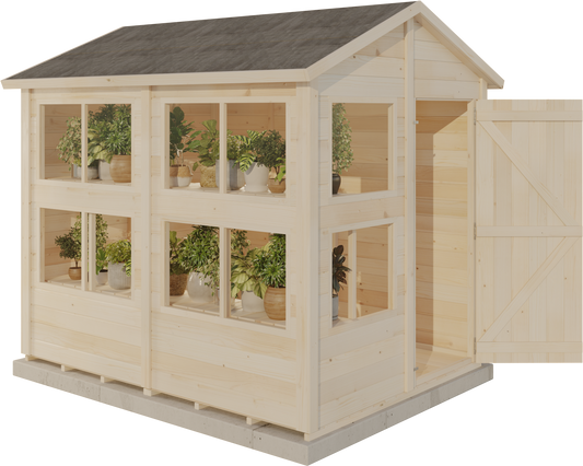 Storehaus Plantebod med saltak 246 x 186 cm  