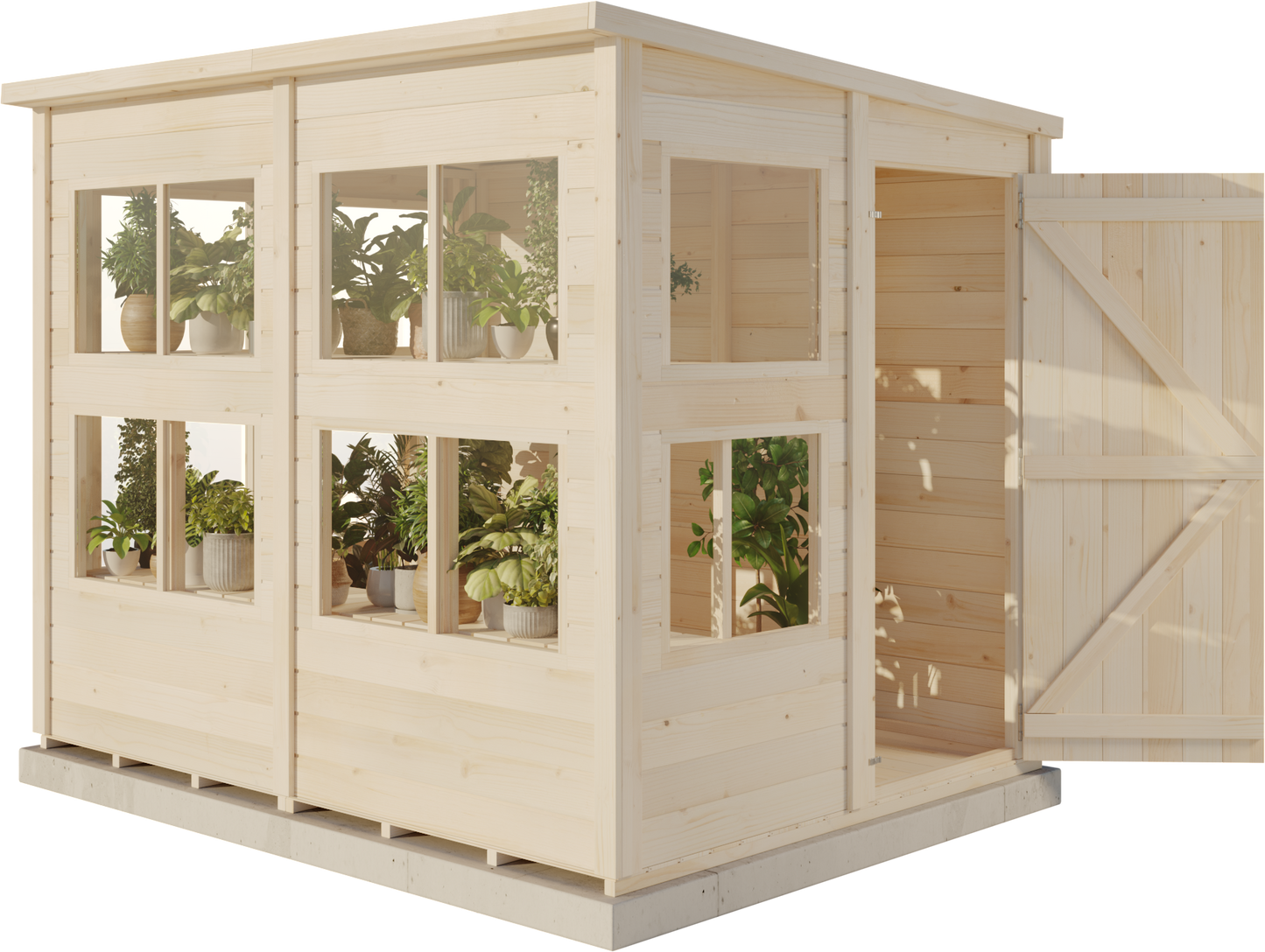 Storehaus Plantebod med pulttak 246 x 186 cm