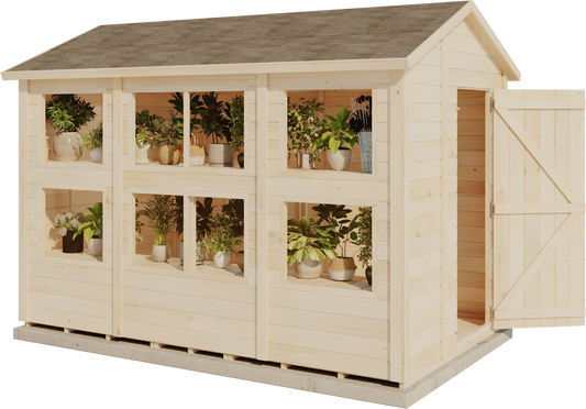 Storehaus Plantebod med saltak 306 x 186 cm