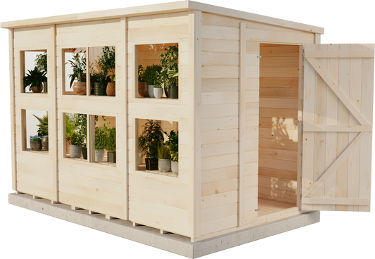 Storehaus Plantebod med pulttak 306 x 186 cm