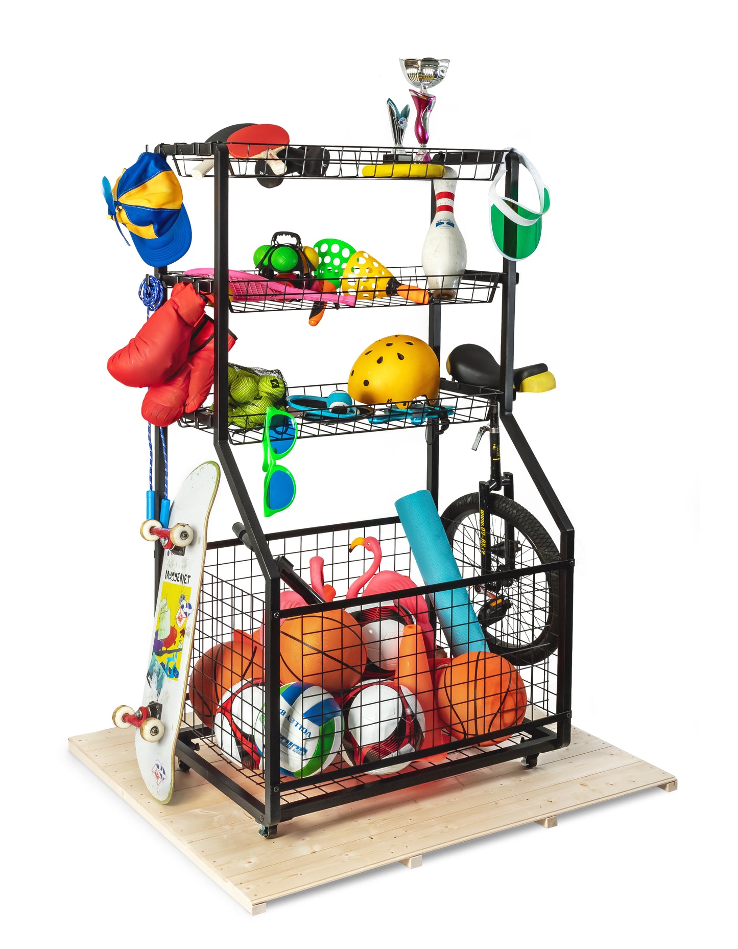 Oppbevaringshylle for sportutstyr